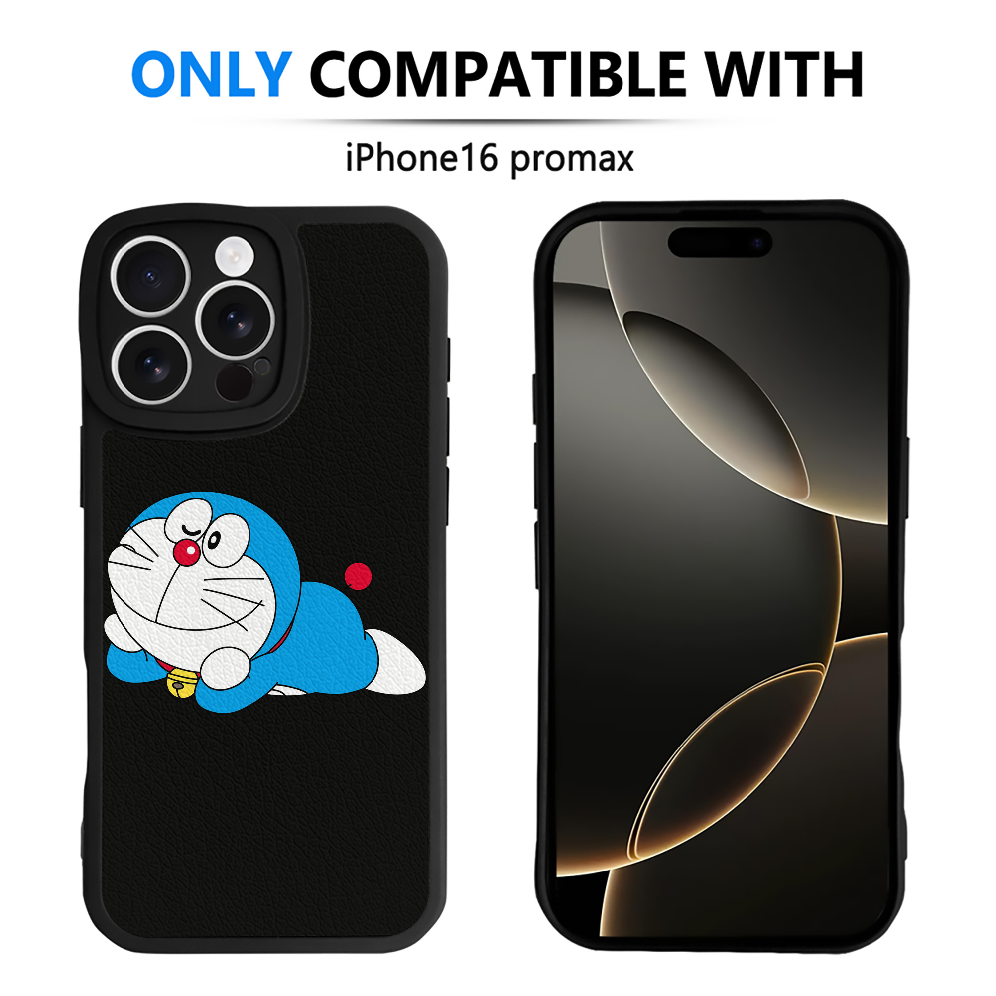 （画像用） ドラえもん Doraemon 【iPhone 16シリーズ対応】シリコンスマホケース（レザー調） 材質：シリコン